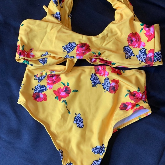 Tie front high waisted bikini - Picture 5 of 5